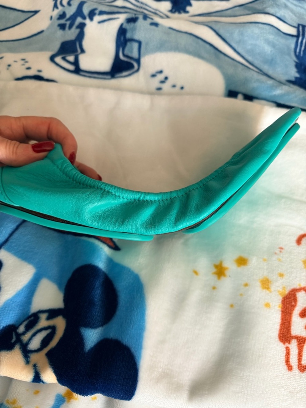 Tieks Teal Green Leather Ballet Flats - Picture 4 of 11
